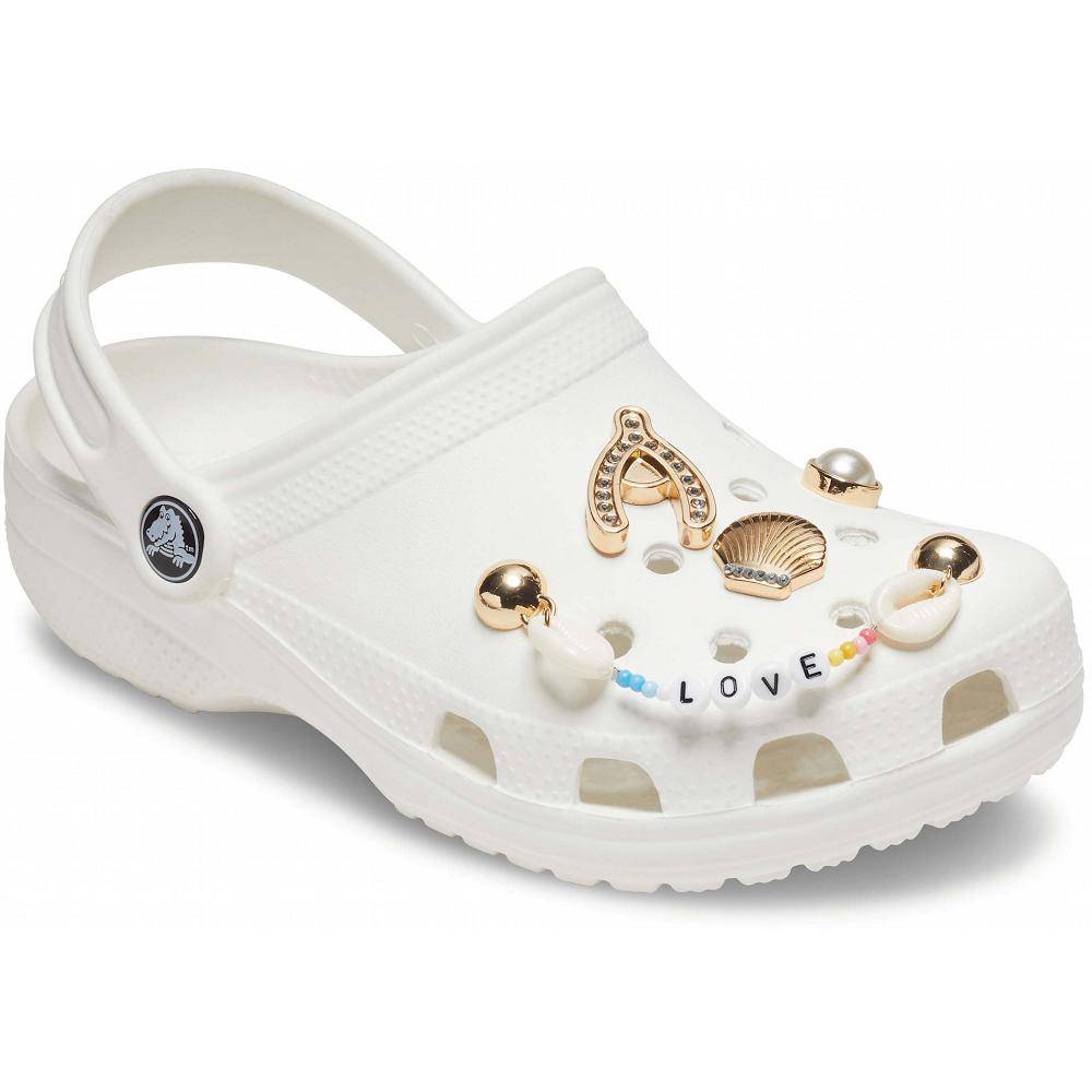 Multicolor Men's Crocs Elevated Gold 5-Pack Jibbitz Charms | NZ 1129AHKP